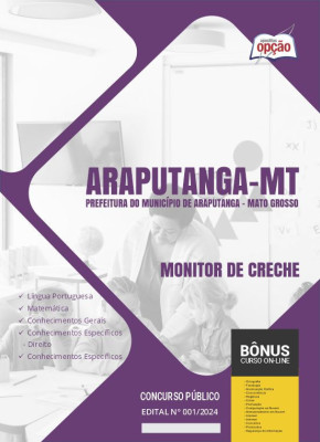 Apostila Prefeitura de Araputanga - MT em PDF - Monitor de Creche 