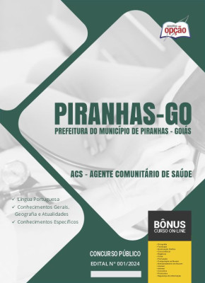 Apostila Prefeitura de Piranhas - GO em PDF - ACS - Agente Comunitário de Saúde 