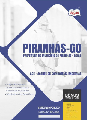 Apostila Prefeitura de Piranhas - GO em PDF - ACE - Agente de Combate às Endemias 