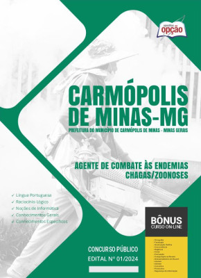 Apostila Prefeitura de Carmópolis de Minas - MG em PDF - Agente de Combate às Endemias/Chagas/Zoonoses 