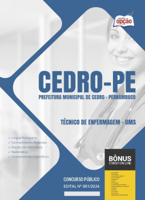Apostila Prefeitura de Cedro - PE em PDF - Técnico de Enfermagem - UMS 