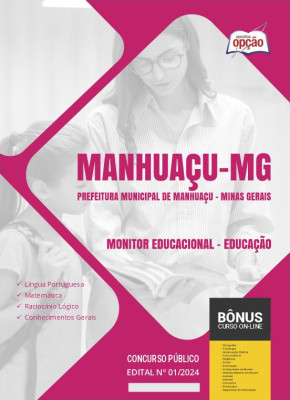 Apostila Prefeitura de Manhuaçu - MG em PDF - Monitor Educacional - Educação 
