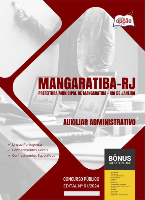 Apostila Prefeitura de Mangaratiba - RJ em PDF - Auxiliar Administrativo 