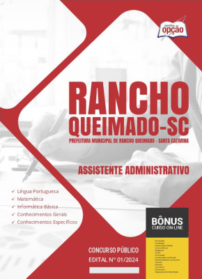 Apostila Prefeitura de Rancho Queimado - SC em PDF - Assistente Administrativo 