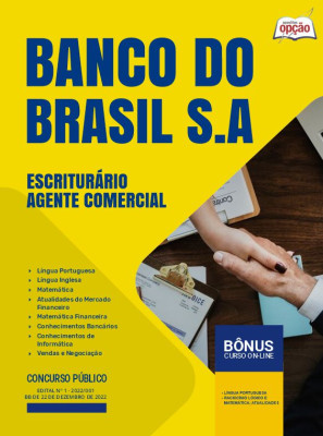 Apostila Banco do Brasil em PDF - Escriturário - Agente Comercial 2025