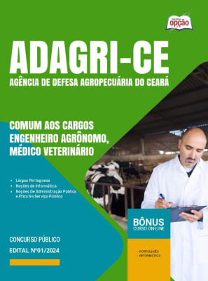 Apostila ADAGRI-CE em PDF - Comum aos Cargos: Engenheiro Agrônomo e Médico Veterinário 