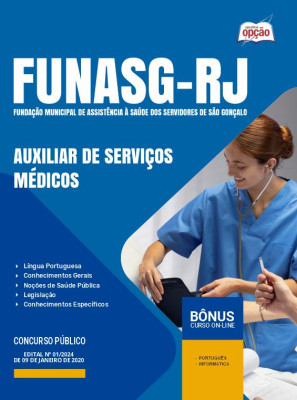 Apostila FUNASG-RJ em PDF - Auxiliar de Serviços Médicos 