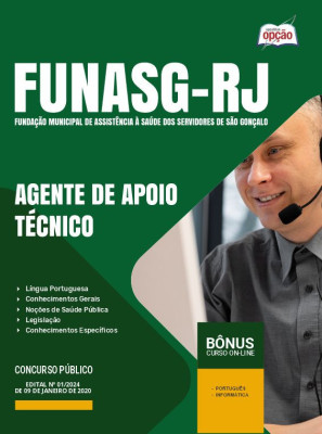 Apostila FUNASG-RJ em PDF - Agente de Apoio Técnico 