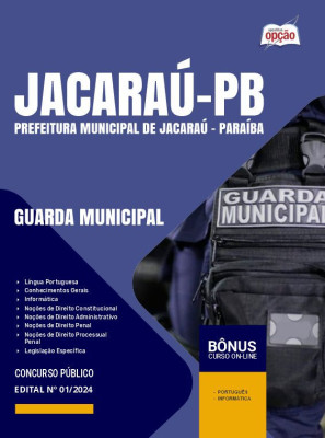 Apostila Prefeitura de Jacaraú - PB em PDF - Guarda Municipal 