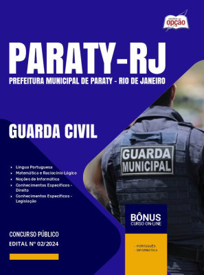 Apostila Prefeitura de Paraty - RJ em PDF - Guarda Civil 