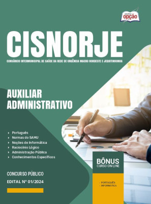 Apostila CISNORJE em PDF - Auxiliar Administrativo 