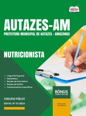 Apostila Prefeitura de Autazes - AM em PDF - Nutricionista 