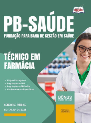 Apostila PB Saúde em PDF - Técnico em Farmácia 