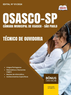 Apostila Câmara de Osasco - SP em PDF - Técnico de Ouvidoria 