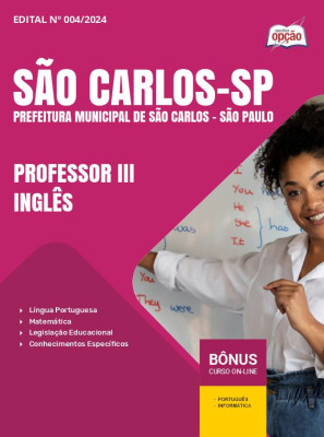 Apostila Prefeitura de São Carlos - SP em PDF - Professor III - Inglês 