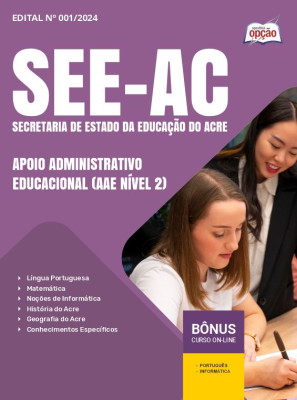 Apostila SEE-AC em PDF - Apoio Administrativo Educacional (AAE Nível 2) 