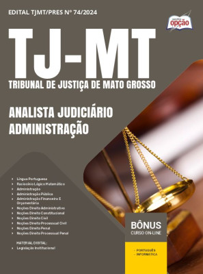 Apostila TJ-MT em PDF - Analista Judiciário - Administração 