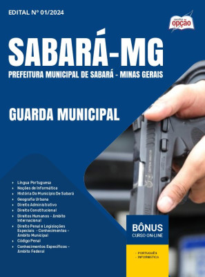 Apostila Prefeitura de Sabará - MG em PDF - Guarda Municipal 