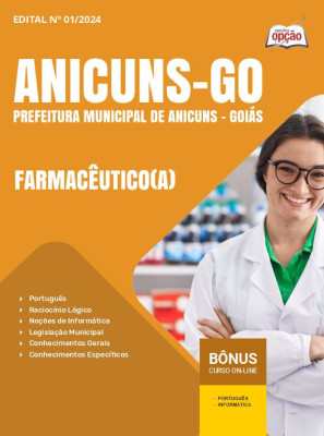 Apostila Prefeitura de Anicuns - GO em PDF - Farmacêutico(a) 