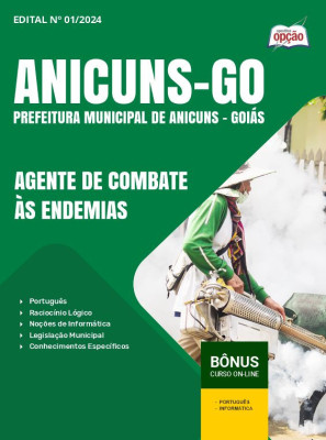 Apostila Prefeitura de Anicuns - GO em PDF - Agente de Combate às Endemias 