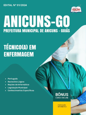 Apostila Prefeitura de Anicuns - GO em PDF - Técnico(a) em Enfermagem 