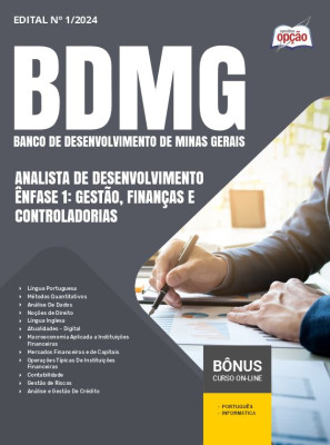 Apostila BDMG em PDF - Analista de Desenvolvimento - Ênfase 1: Gestão, Finanças e Controladorias 