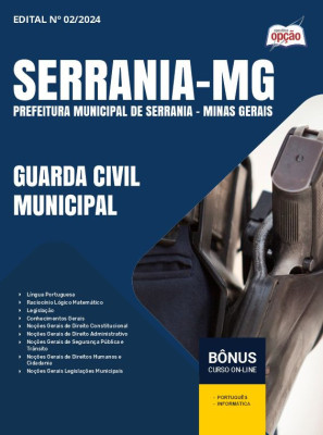 Apostila Prefeitura de Serrania - MG em PDF - Guarda Civil Municipal 