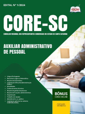 Apostila CORE-SC em PDF - Auxiliar Administrativo de Pessoal 