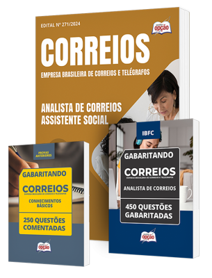 Combo Correios (3 em 1) - Analista de Correios - Assistente Social (Apostila + Questões Gabaritadas + Comentadas)