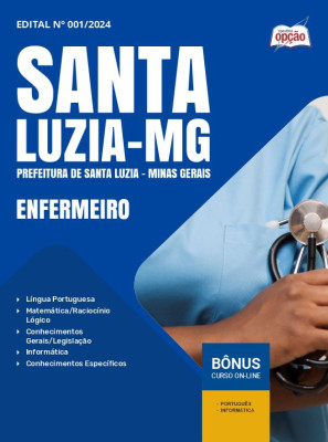Apostila Prefeitura de Santa Luzia - MG em PDF - Enfermeiro 