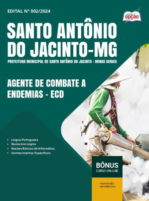 Apostila Prefeitura de Santo Antônio do Jacinto - MG em PDF - Agente de Combate a Endemias - ECD 