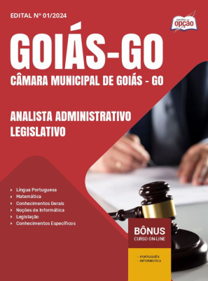 Apostila Câmara de Goiás - GO em PDF - Analista Administrativo Legislativo 
