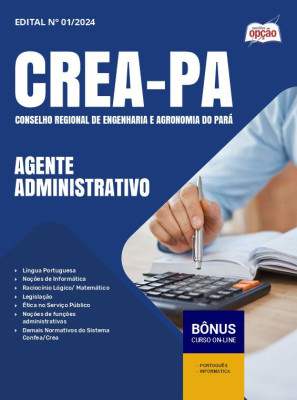 Apostila CREA-PA em PDF - Agente Administrativo 