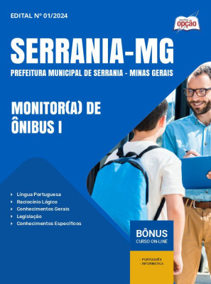 Apostila Prefeitura de Serrania - MG em PDF - Monitor(a) de Ônibus I 