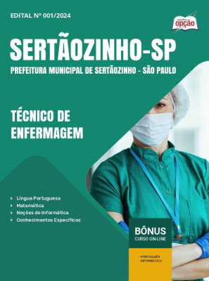 Apostila Prefeitura de Sertãozinho - SP (Sertãozinho Saúde) em PDF - Técnico de Enfermagem 