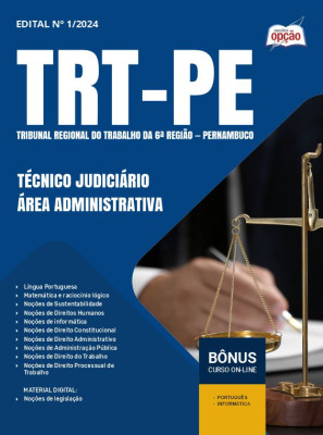 Apostila TRT-PE em PDF - Técnico Judiciário - Área Administrativa 