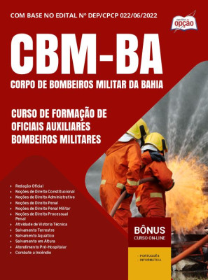 Apostila CBM-BA em PDF - Curso de Formação de Oficiais Auxiliares Bombeiros Militares 2025