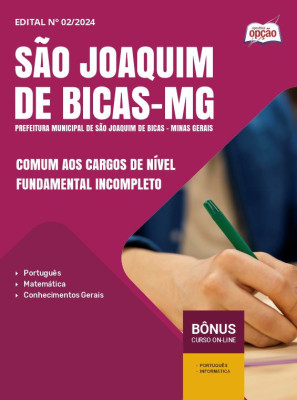 Apostila Prefeitura de São Joaquim de Bicas - MG em PDF - Comum aos Cargos de Nível Fundamental Incompleto 2025