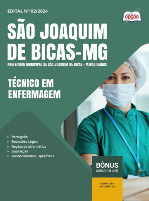 Apostila Prefeitura de São Joaquim de Bicas - MG em PDF - Técnico em Enfermagem 2025
