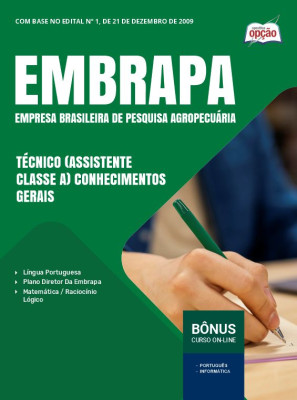 Apostila Embrapa 2025 - Técnico (Assistente Classe A) - Conhecimentos Gerais