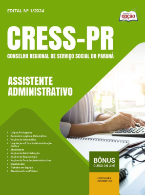 Apostila CRESS-PR em PDF - Assistente Administrativo 2025