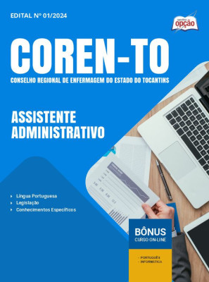 Apostila COREN-TO em PDF - Assistente Administrativo 2025
