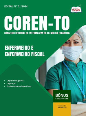 Apostila COREN-TO em PDF - Enfermeiro e Enfermeiro Fiscal 2025