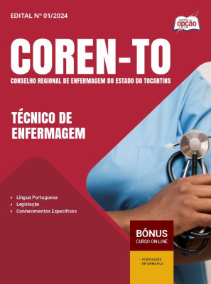 Apostila COREN-TO em PDF - Técnico de Enfermagem 2025