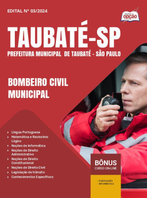Apostila Prefeitura de Taubaté - SP em PDF - Bombeiro Civil Municipal 2025