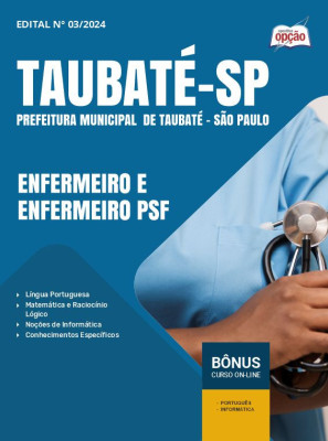 Apostila Prefeitura de Taubaté - SP em PDF - Enfermeiro e Enfermeiro PSF 2025