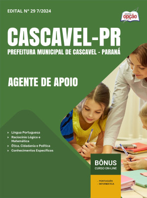 Apostila Prefeitura de Cascavel - PR em PDF - Agente de Apoio 2025