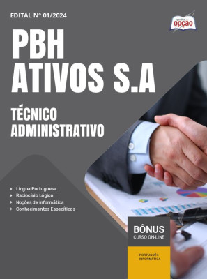 Apostila PBH Ativos S.A 2025 - Técnico Administrativo