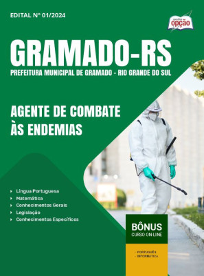 Apostila Prefeitura de Gramado - RS em PDF - Agente de Combate às Endemias 2025