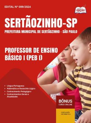 Apostila Prefeitura de Sertãozinho - SP em PDF - Professor de Ensino Básico I (PEB I) 2025